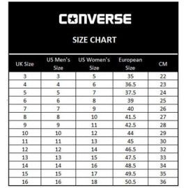 converse all star sizing chart